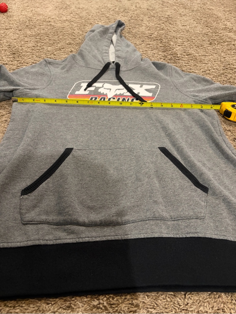 Fox Racing Women’s Retro Pullover Hoodie Heather Gray Graphic Motorcycle Medium - Picture 5 of 9